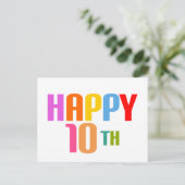 お誕生日おめでとう10歳 ポストカード (スタンド正面)