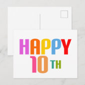 お誕生日おめでとう10歳 ポストカード (正面/裏面)