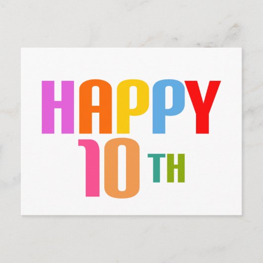 お誕生日おめでとう10歳 ポストカード (正面)