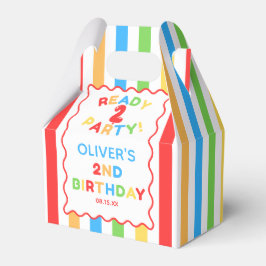 お誕生日おめでとう2歳のカラフルなパーティー フェイバーボックス