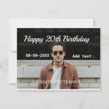 お誕生日おめでとう20歳 シンプルな写真 名前 日付 変更可能