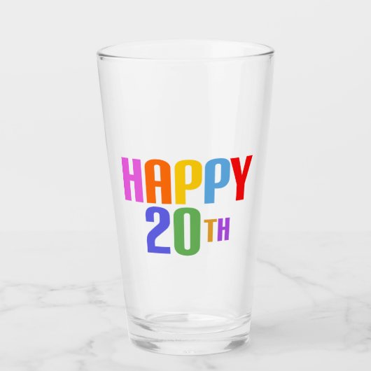 お誕生日おめでとう20歳 タンブラーグラス (正面)