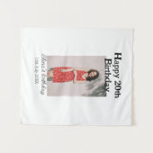 お誕生日おめでとう20歳 現代風 シンプル ミニマル写真 タペストリー (正面(横))