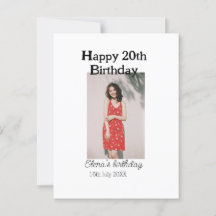 お誕生日おめでとう20歳 現代風 シンプル ミニマル写真