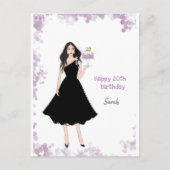 お誕生日おめでとう20歳、20歳の誕生日、お生まれの日、20歳の誕生日 ポストカード (正面)