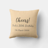 お誕生日おめでとう30歳 シンプル ミニマルデザイン クッション (裏面)