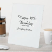 お誕生日おめでとう30歳 名前と日付入り シンプルでおしゃれなデザイン 台座サイン (インサイチュ)