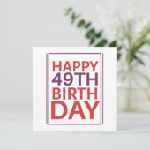 お誕生日おめでとう49歳 招待状 (スタンド正面)