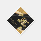 お誕生日おめでとう50歳 スタンダードカクテルナプキン (角)