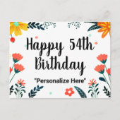 お誕生日おめでとう54歳 ポストカード (正面)