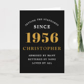 お誕生日おめでとう70歳 誕生1956 ヴィンテージ ブラック カード (正面)