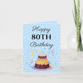 お誕生日おめでとう80歳 サンキューカード