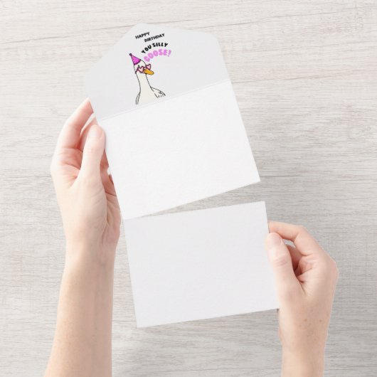 お誕生日おめでとう、あなたのお馬鹿さん オールインワン招待状 (貼ってはがせる)