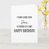 お誕生日おめでとう。あなたの息子より... 面白いカード カード (黄色い花)