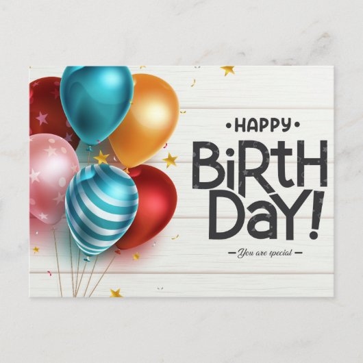 お誕生日おめでとう！あなたは特別な人！ ポストカード (正面)