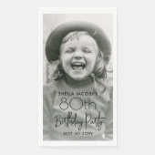お誕生日おめでとう！おしゃれなタイポグラフィと写真の記念パーティー (正面)