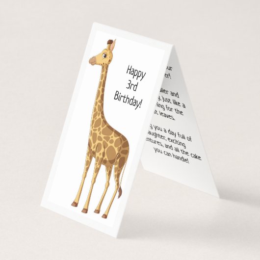 お誕生日おめでとう – お子様カード (正面)