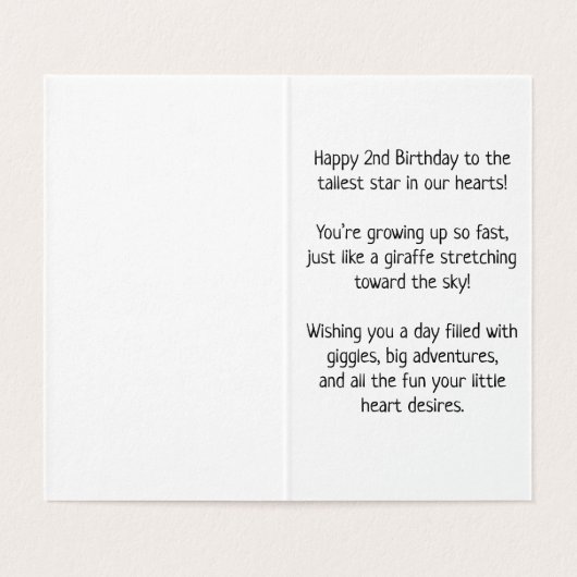 お誕生日おめでとう – お子様カード (内部フラット)