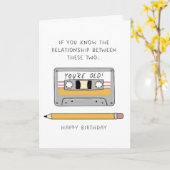 お誕生日おめでとう お年寄り カード (黄色い花)