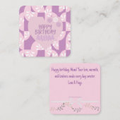 お誕生日おめでとう お母さん ノートカード (正面/裏面)