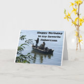 お誕生日おめでとう *お気に入りの漁師* カード (黄色い花)