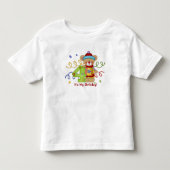 お誕生日おめでとう かわいいクマ 4歳 トドラーTシャツ (正面)