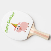 お誕生日おめでとう！かわいい豚 卓球ラケット (横)