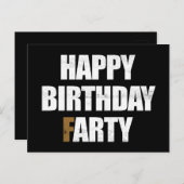 お誕生日おめでとう くさい奴、失礼な挨拶ジョーク ポストカード (正面/裏面)