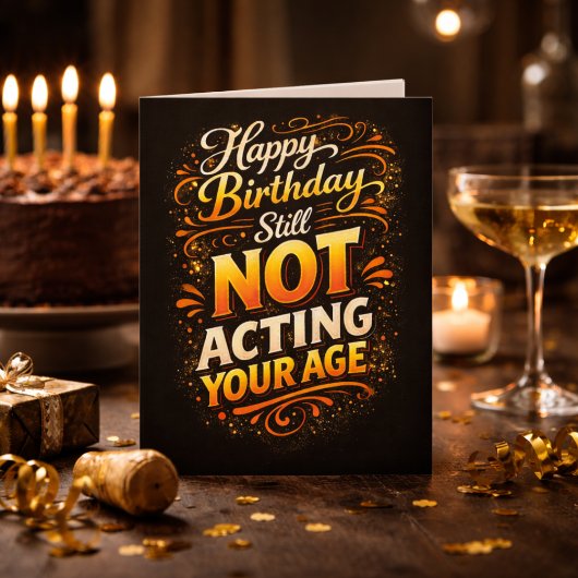 お誕生日おめでとう!まだ大人になりきれてないよね カード