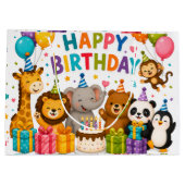 お誕生日おめでとう アニマル ギフトバッグ (裏面)
