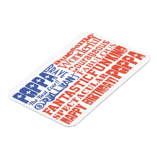 お誕生日おめでとう アメリカ国旗 オーダーメイド マグネット (左側)
