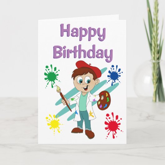 お誕生日おめでとう アーティスト カード (正面)