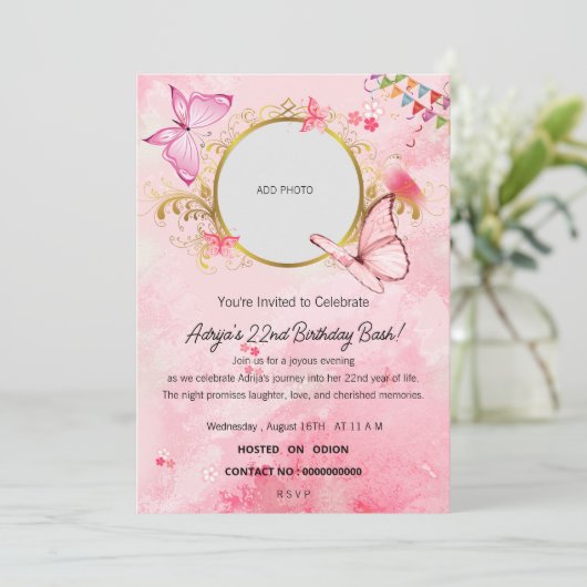 お誕生日おめでとう「イブニングセレブレーション」 招待状 (スタンド正面)