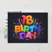 お誕生日おめでとう インビテーションポストカード (正面/裏面)