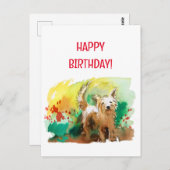 お誕生日おめでとう！ウェスト・ハイランド・テリア！ ポストカード (正面/裏面)