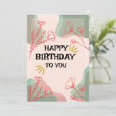 お誕生日おめでとう - オーダーメイドのグリーティングカード 招待状 (スタンド正面)