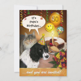 お誕生日おめでとう(カスタマイズ可能) 招待状