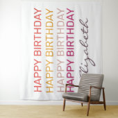 お誕生日おめでとう カスタム名 タペストリー (インサイチュ)