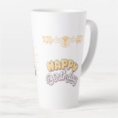 お誕生日おめでとう  カフェラテマグ (右アングル)