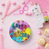 お誕生日おめでとう カラフル ペーパーボウル (パーティー)