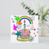 お誕生日おめでとう　カード招待状 招待状 (スタンド正面)