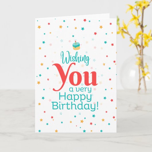 お誕生日おめでとう カード (黄色い花)