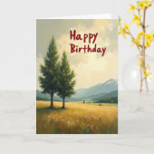 お誕生日おめでとう カード (黄色い花)