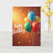 お誕生日おめでとう カード (黄色い花)
