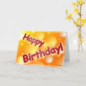 お誕生日おめでとう カード (黄色い花)