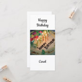 お誕生日おめでとう キャロル カード (正面/裏面インサイチュ)