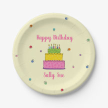 お誕生日おめでとう キャンドル カラフル ケーキ コンフェティ パーティー