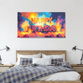 お誕生日おめでとう キャンバスプリント (インサイチュ (寝室))