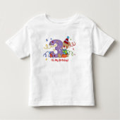 お誕生日おめでとう キュートなクマさん 3歳 トドラーTシャツ (正面)