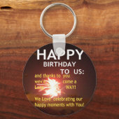 お誕生日おめでとう キーホルダー (正面)